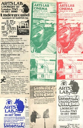 Item #40243 A group of six consecutive monthly programme leaflets and one flyer, each printing...