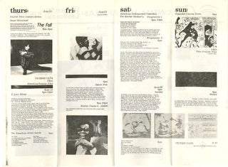 Schedule for the Arts Lab Cinema, May 28th-June 20th, 1970.
