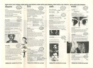 Two consecutive schedules for the Arts Lab Cinema, June 25th-September 20th, 1970.