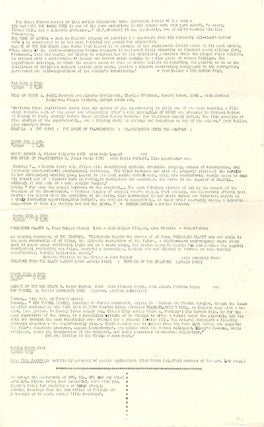Printed flyer advertising a programme of ‘Classic Sci-Fi & Horror Movies’, January 29th-March 20th (1971), together with programme sheet.