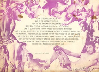 Item #40259 Love Is Psychic Capitalism. Heathcote WILLIAMS