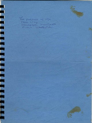 A group of documents relating to Free City, Heathcote Williams’s vision for a “New Jerusalem”, a commune of “high and happy people living in an atmosphere of spiritual, intellectual, emotional and sexual fluidity”, and the forerunner of the Republic of Frestonia.