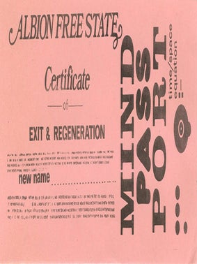 A group of four documents relating to the Meat Roxy, the former Royalty cinema and bingo hall in Notting Hill squatted by Heathcote Williams and used as a venue for free concerts and dances.