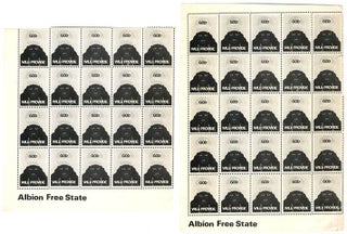 A group of documents relating to Albion Free State, Nicholas Albery and Heathcote Williams’s visionary concept of an alternative society.