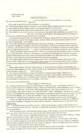 A group of documents relating to Albion Free State, Nicholas Albery and Heathcote Williams’s visionary concept of an alternative society.