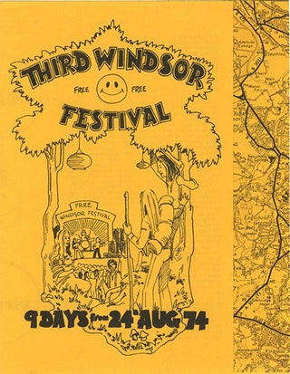 Item #40275 Leaflet announcing the Third Windsor Free Festival, “9 Days from 24th Aug 74”....