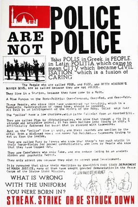 Item #40277 Police Are Not Police. Heathcote WILLIAMS