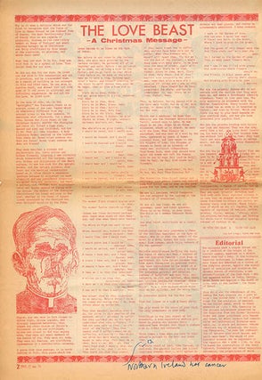 MAYA FREE NATION NEWS #1 & #3-7 (of seven issues published) + “The Movement of Movements”, a 6pp. foolscap mimeograph of Heathcote Williams’s uncredited lead article for the first issue, titled and annotated by him.
