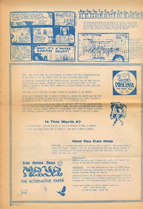 MAYA FREE NATION NEWS #1 & #3-7 (of seven issues published) + “The Movement of Movements”, a 6pp. foolscap mimeograph of Heathcote Williams’s uncredited lead article for the first issue, titled and annotated by him.