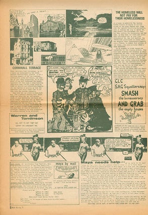 MAYA FREE NATION NEWS #1 & #3-7 (of seven issues published) + “The Movement of Movements”, a 6pp. foolscap mimeograph of Heathcote Williams’s uncredited lead article for the first issue, titled and annotated by him.