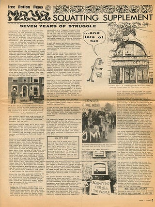 MAYA FREE NATION NEWS #1 & #3-7 (of seven issues published) + “The Movement of Movements”, a 6pp. foolscap mimeograph of Heathcote Williams’s uncredited lead article for the first issue, titled and annotated by him.