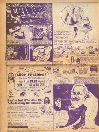 MAYA FREE NATION NEWS #1 & #3-7 (of seven issues published) + “The Movement of Movements”, a 6pp. foolscap mimeograph of Heathcote Williams’s uncredited lead article for the first issue, titled and annotated by him.