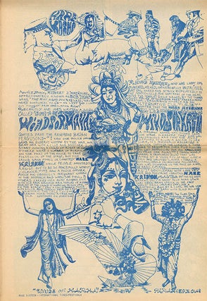 MAYA FREE NATION NEWS #1 & #3-7 (of seven issues published) + “The Movement of Movements”, a 6pp. foolscap mimeograph of Heathcote Williams’s uncredited lead article for the first issue, titled and annotated by him.