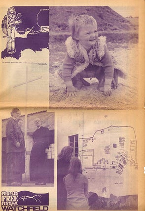MAYA FREE NATION NEWS #1 & #3-7 (of seven issues published) + “The Movement of Movements”, a 6pp. foolscap mimeograph of Heathcote Williams’s uncredited lead article for the first issue, titled and annotated by him.