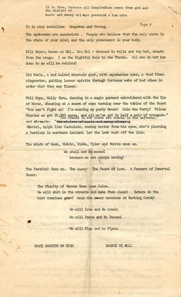 MAYA FREE NATION NEWS #1 & #3-7 (of seven issues published) + “The Movement of Movements”, a 6pp. foolscap mimeograph of Heathcote Williams’s uncredited lead article for the first issue, titled and annotated by him.