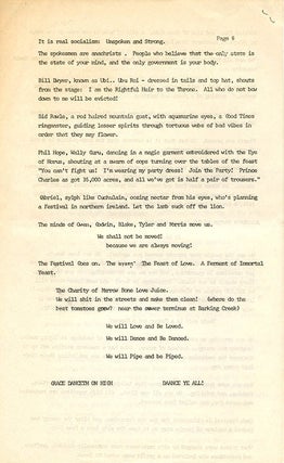 MAYA FREE NATION NEWS #1 & #3-7 (of seven issues published) + “The Movement of Movements”, a 6pp. foolscap mimeograph of Heathcote Williams’s uncredited lead article for the first issue, titled and annotated by him.