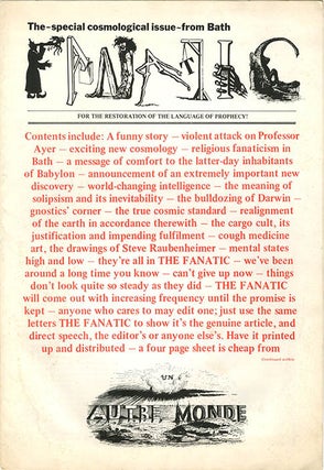 THE FANATIC #1-6 + issue #21/2 + The Fanatic off-print + The Fanatic Supplement (Bath/Amsterdam/Cambridge/London/Frankfurt: c. 1975-c. 1980) - all published.