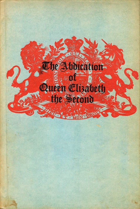 Item #40288 The Abdication of Queen Elizabeth the Second. Heathcote WILLIAMS.