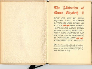 The Abdication of Queen Elizabeth the Second. “The Truth about My Mother” H.R.H. Prince Charles.