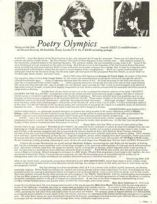 Poetry Olympics Vol. 1.