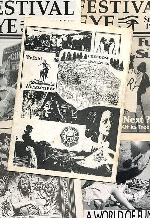 Item #40298 TRIBAL MESSENGER FREEDOM FESTIVALS & EVENTS - two issues (Bristol: 1990 & 1993) + FESTIVAL EYE - four issues (London: 1995-1998).