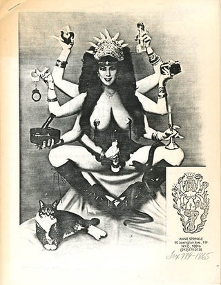 A group of items relating to “Post Porn Modernist”, a one-woman show written and performed by Annie Sprinkle, originally directed by Emilio Cubiero and later by Willem de Ridder, some of them signed or inscribed by her, c. 1989-1992.