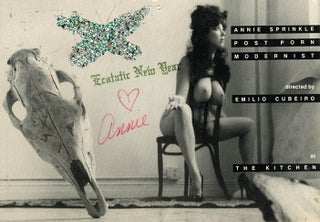 A group of items relating to “Post Porn Modernist”, a one-woman show written and performed by Annie Sprinkle, originally directed by Emilio Cubiero and later by Willem de Ridder, some of them signed or inscribed by her, c. 1989-1992.