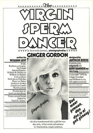Item #40335 An original publicity poster for “The Virgin Sperm Dancer”, reproducing the title...