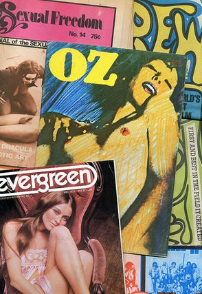 Item #40337 A group of eleven underground magazines and sex newspapers featuring news, articles,...