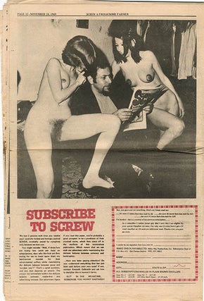 A group of eleven underground magazines and sex newspapers featuring news, articles, reviews and interviews relating to Suck, its contributors and/or the two Wet Dream Film Festivals it organised (1969-1973).