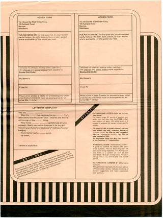 Bruce - The Mail Order King. First Catalogue - From the Team that Brought You Oz Mail Order (Harrow, Middlesex: Summer 1973).