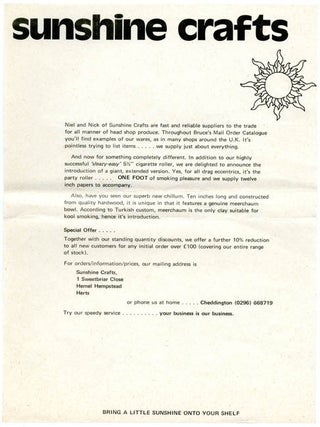 Bruce - The Mail Order King. First Catalogue - From the Team that Brought You Oz Mail Order (Harrow, Middlesex: Summer 1973).