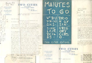 Item #40409 Minutes To Go. William BURROUGHS, Brion GYSIN, Sinclair BEILES, Gregory CORSO