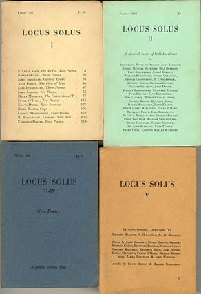 Item #40418 LOCUS SOLUS #I-V (in 4 volumes) - all published. William BURROUGHS, contributes