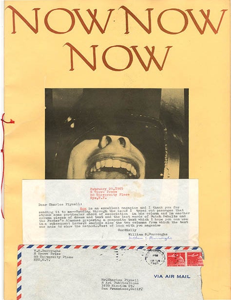 Item #40457 NOW NOW NOW (SF: 1965) + TLS. William S. BURROUGHS, contributes.