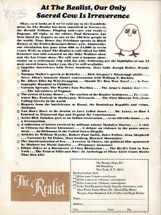 EAST SIDE REVIEW - A Magazine of Contemporary Culture #1 (all published). NY: Jan./Feb. 1966.