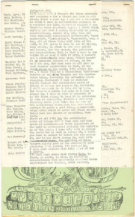 Item #40463 MY OWN MAG #15 (Barnet, Herts: April 1966). William S. BURROUGHS, contributes