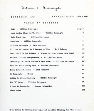 INTREPID #14/15 (Buffalo, NY: Winter 1969).