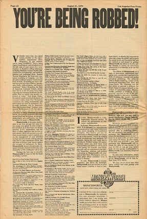 LOS ANGELES FREE PRESS #318 (August 21, 1970) + Peter Matson TLS.
