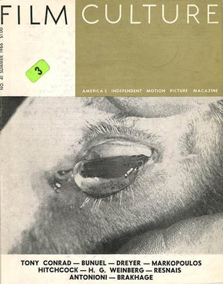 Item #40581 FILM CULTURE #41 (NY: Summer 1966). Tony CONRAD, contributes