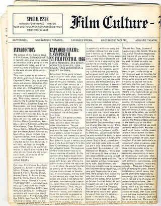 Item #40590 FILM CULTURE #43 (NY: Winter 1966). Special Expanded Arts Fluxus Issue, designed by...