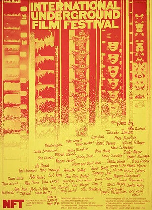 Item #40600 INTERNATIONAL UNDERGROUND FILM FESTIVAL (September 1970). Original poster + programme...