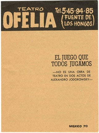 El Topo, Fábula Pánica con Imágenes.