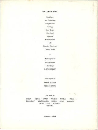 The First Exhibition of Automata and Humanoids by Bruce Lacey.