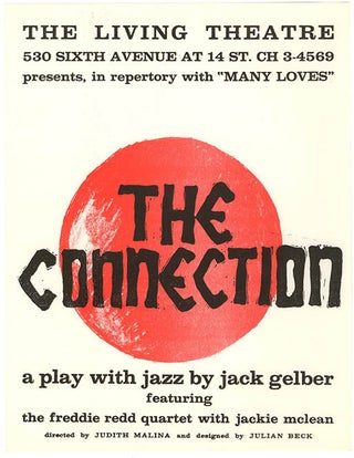 Item #40626 An original handbill announcing The Living Theatre’s first production of “The...