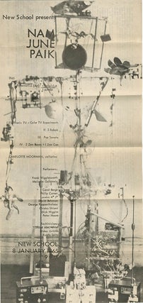 Item #40641 Broadside flyer announcing “Nam June Paik - Electronic TV + Color TV Experiments +...