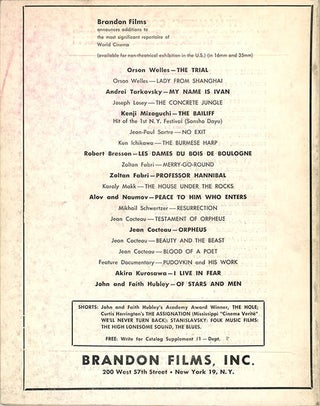 FILM CULTURE #33 (NY: Summer 1964).