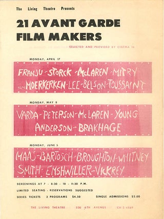 Item #40672 21 AVANT GARDE FILM MAKERS
