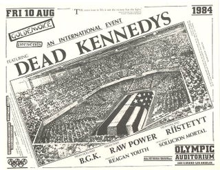 Item #40703 An original flyer announcing “An International Event featuring Dead Kennedys” at...