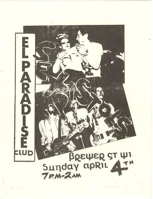 Item #40723 An original Sex Pistols b/w flyer designed by Nils Stevenson and Helen Wellington-Lloyd, printed by Jamie Reid in preparation for the front cover of the Glitterbest Press Kit, c. August 1976 (designed by Reid and compiled by him with Sophie Richmond). The SEX PISTOLS.